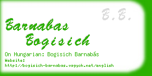 barnabas bogisich business card